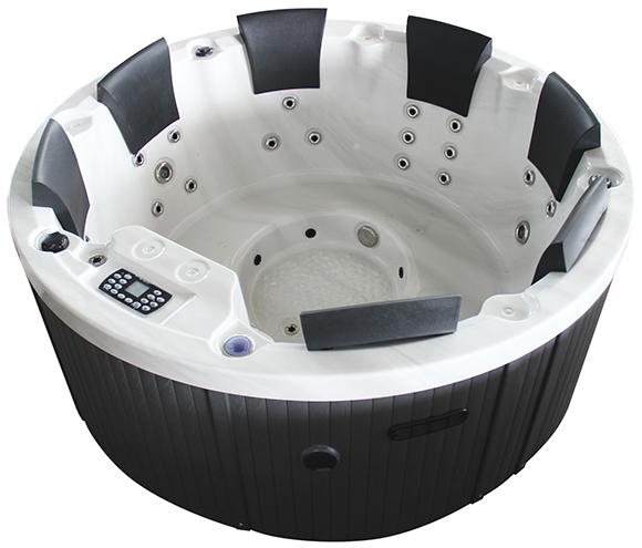 509B side view round spas hot tubs