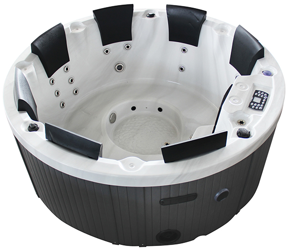 509B side view small round hot tub