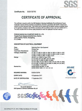 SAA certification